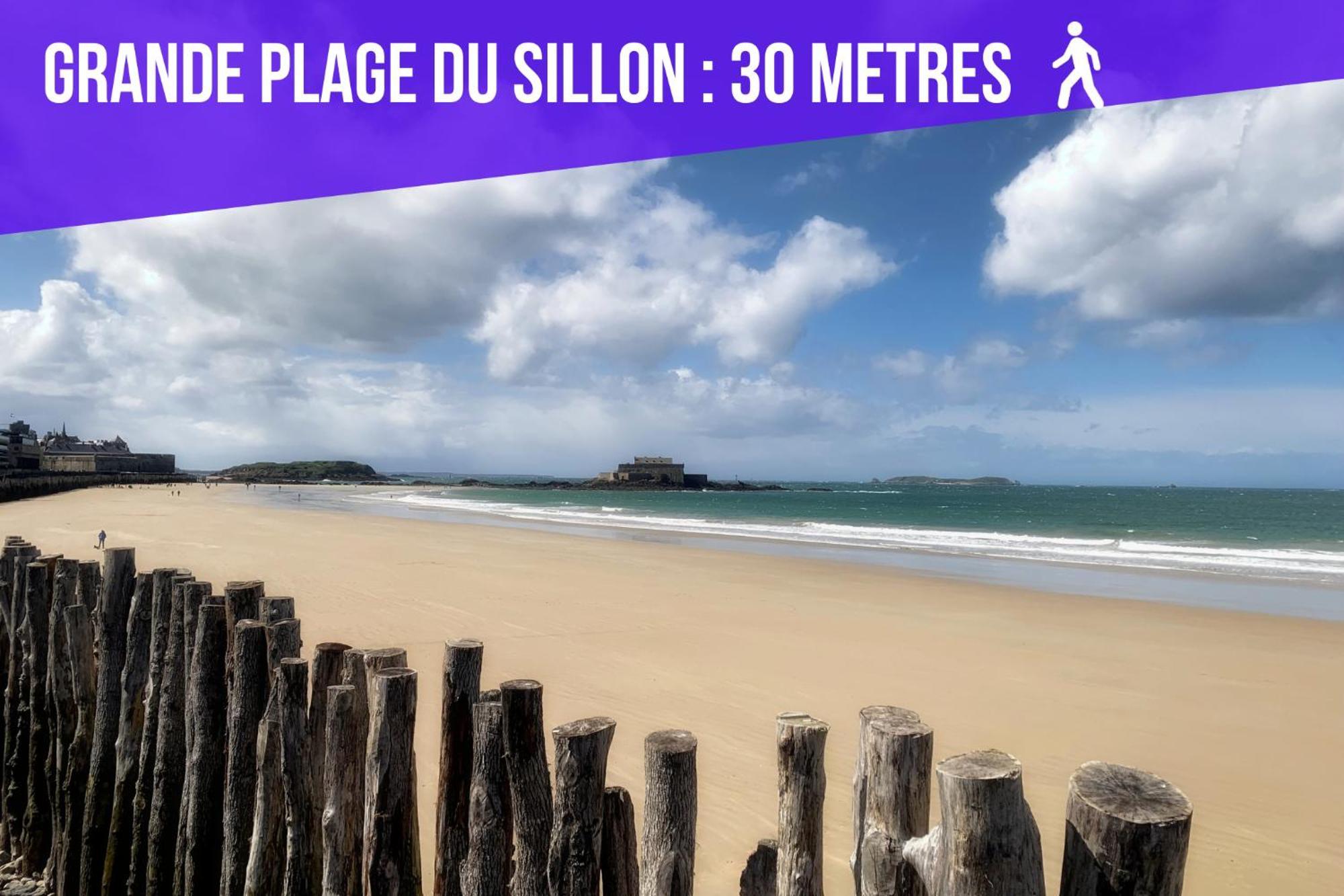 Escalier 16 - 30 M Plage Du Sillon - Proche Intra サン・マロ エクステリア 写真