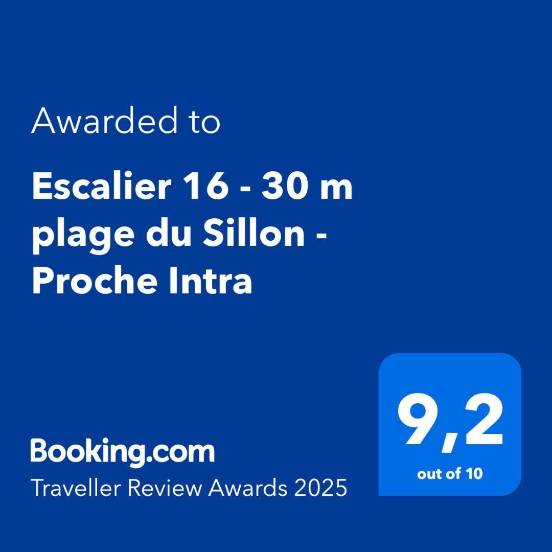 Escalier 16 - 30 M Plage Du Sillon - Proche Intra サン・マロ エクステリア 写真